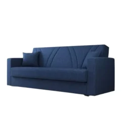 Divano letto "ibiza" 3 posti tessuto blue jeans, 214x81x89 cm