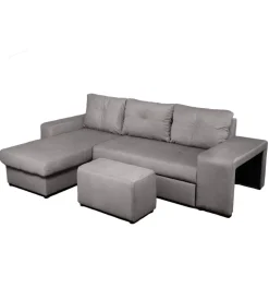 Divano letto "virginia" con cassettone e penisola reversibile, 250x160x85 cm