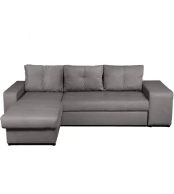 Divano letto "virginia" con cassettone e penisola reversibile, 250x160x85 cm