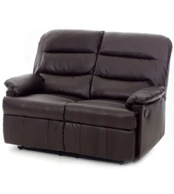 Divano "mara" 2 posti in similpelle colore marrone - 140 x 90 x 102h.