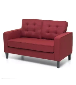Divano "river" 2 posti rosso, 145x78x95 cm
