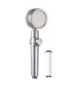 Doccetta "helix" in abs cromato, ø78 mm