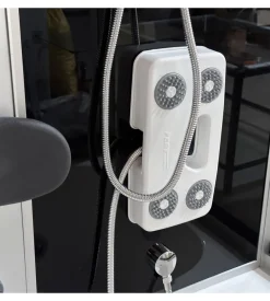 Doccia idromassaggio decor bagno "demetra" con sedile 150x85x210 cm