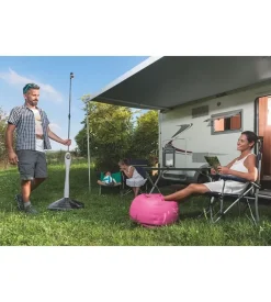 Doccia solare sunny style con acqua calda da esterno - grigia