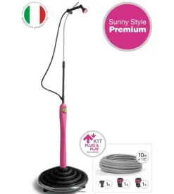 Doccia solare sunny style premium con acqua calda da esterno - fucsia