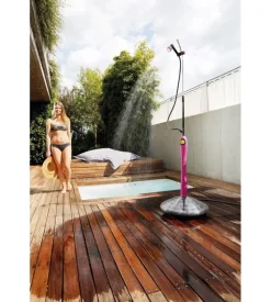 Doccia solare sunny style premium con acqua calda da esterno - fucsia
