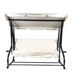 Dondolo da esterno 3 posti eurogarden beige 200x120x164 cm