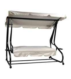 Dondolo da esterno 3 posti eurogarden beige 200x120x164 cm