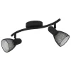 Doppio faretto "carovigno" nero, 2x40w
