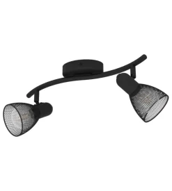 Doppio faretto "carovigno" nero, 2x40w