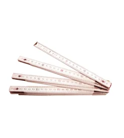 Doppiometro in legno bianco