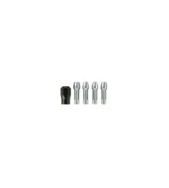 Dremel kit 4 pinze da 0,8mm, 1,6mm, 2,4mm, 3,2mm inclusa ghiera con perno - bosch.