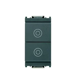 Due pulsanti 1p no 10a grigio - vimar