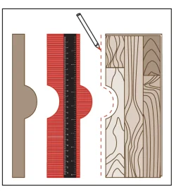 Duplicatore di profilo, misuratore calibro di contorno 250mm