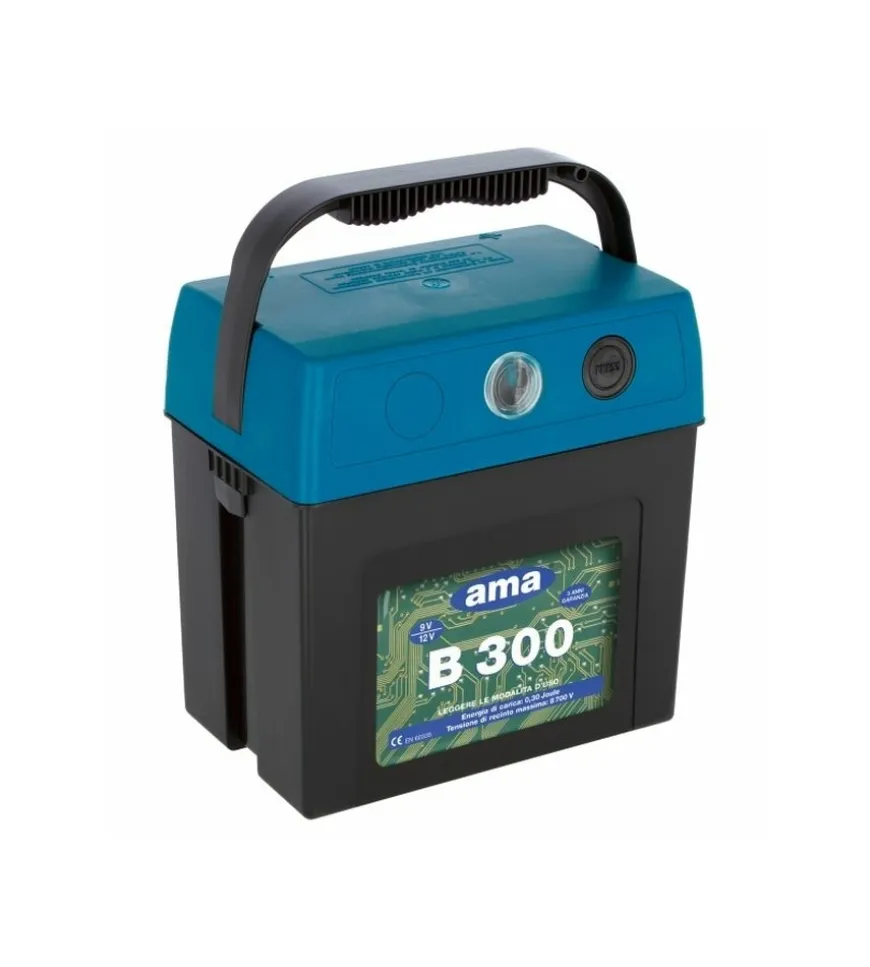 Elettrificatore per recinto con alimentazione ama "b300" 9v