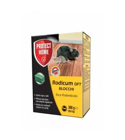 Esca rodenticida protect home "rodicum dft" in blocchi, 300 grammi