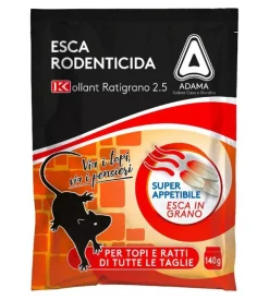 Esca rodenticida "ratingrano 2.5" in grano, 140 grammi