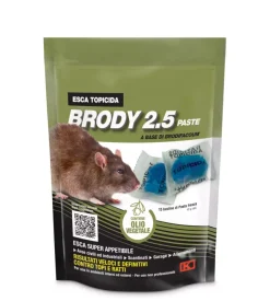 Esca topicida blu kollant "brody 2.5" con olio vegetale, 150 gr