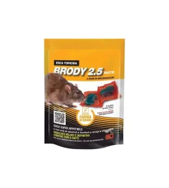 Esca topicida kollant "brody 2.5" colore rosso in pasta, 150 grammi