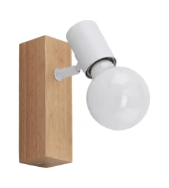 Faretto "townshend 3" in legno e metallo, 16,5x5 cm