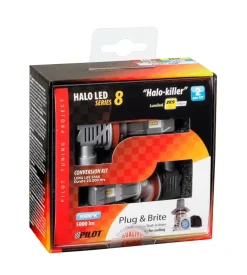 Fari a led per auto 9-32v halo led serie 8 halo killer - (h8-h9-h11-h16) - 25w - pgj19-x - 2 pz  - scatola  57772