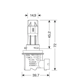 Fari a led per auto 9-32v halo led serie 8 halo killer - (h8-h9-h11-h16) - 25w - pgj19-x - 2 pz  - scatola  57772