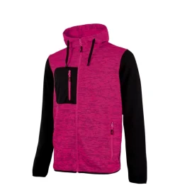 Felpa da lavoro rainbow black/fucsia, tg xs