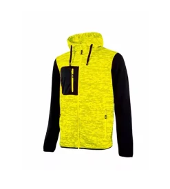 Felpa da lavoro rainbow yellow u-power - taglia 2xl