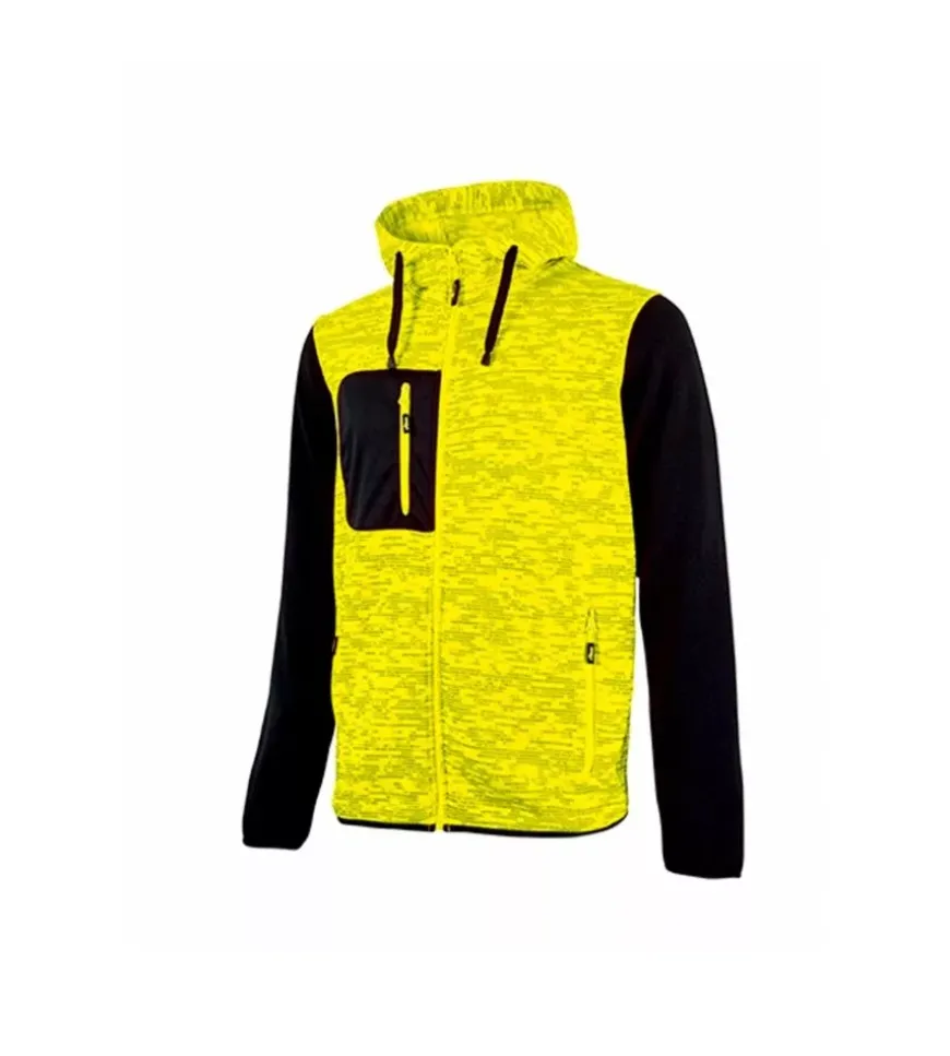 Felpa da lavoro rainbow yellow u-power - taglia 2xl