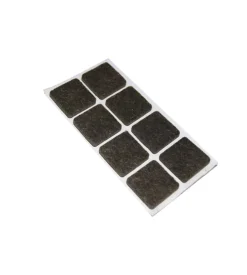 Feltrini adesivi quadrati - 25 x 25 mm. - marrone - 8 pz.