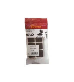 Feltrini adesivi quadrati - 25 x 25 mm. - marrone - 8 pz.