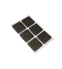 Feltrini adesivi quadrati - 30 x 30 mm. - marrone - 6 pz.