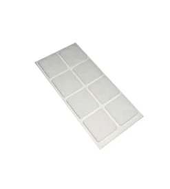 Feltrini adesivi quadrati 25 x 25 mm. - bianco - 8 pz.
