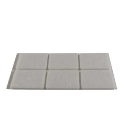 Feltrini adesivi rettangolari - 25x35 mm. - bianco - 6 pz.