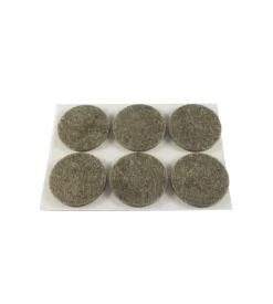 Feltrini adesivi tondi - ø 30 mm. - marrone - 6 pz.