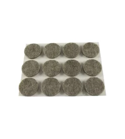 Feltrini adesivi tondi - ø 20 mm. - marrone - 12 pz.