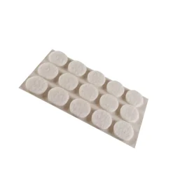 Feltrini adesivi tondi ø 16 mm. - bianco - 15 pz.