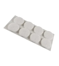 Feltrini adesivi tondi ø 24 mm. - bianco - 8 pz.