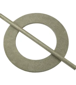 Fermaglio cerchio raccoglitenda in legno cm 17  - colore argento.