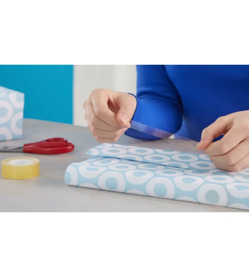 Film invisible transparent tape, 10m:19mm + 1 disposable dispenser