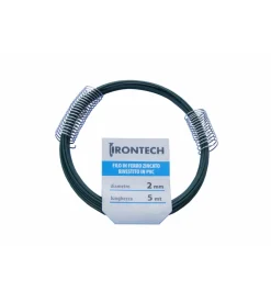 Filo di ferro zincato rivestito pvc verde ø 2,0 mm. 5 mt.