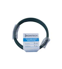 Filo di ferro zincato rivestito pvc verde ø 2,0 mm. 7 mt.