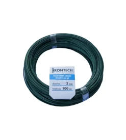 Filo di ferro zincato rivestito pvc verde ø 2,0 mm. 100 mt.