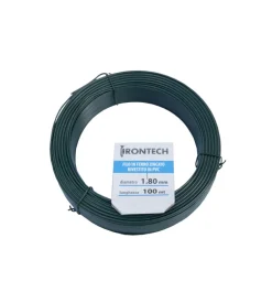 Filo di ferro zincato rivestito pvc verde ø 1,8 mm. 100 mt.