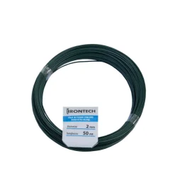Filo di ferro zincato rivestito pvc verde ø 2,0 mm. 50 mt.