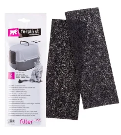Filtri carbone attivo lettiera gatto ferplast "l135" 20x7x0,2 cm