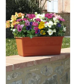 Fioriera balconella cm 40 c/sottovaso terracotta
