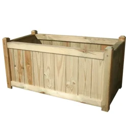 Fioriera da giardino "cipro" in legno di pino assemblata 40x80x40 h cm