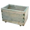 Fioriera da giardino in legno con perno montata 60x40x40 cm