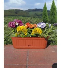 Fioriera etika cm 38 c/sottovaso terracotta